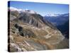 St. Gotthard Pass, with First Autumn Snow on the Mountains, in Ticino, Switzerland-Richard Ashworth-Stretched Canvas