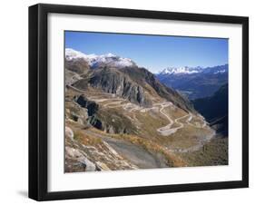 St. Gotthard Pass, with First Autumn Snow on the Mountains, in Ticino, Switzerland-Richard Ashworth-Framed Photographic Print