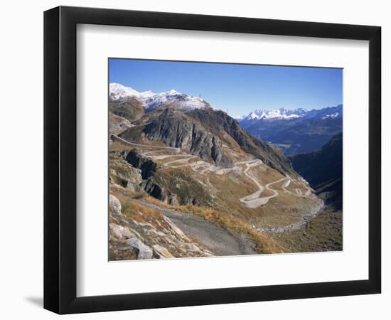 St. Gotthard Pass, with First Autumn Snow on the Mountains, in Ticino, Switzerland-Richard Ashworth-Framed Photographic Print