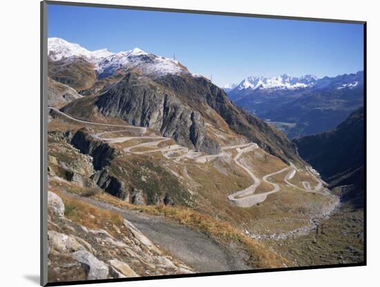 St. Gotthard Pass, with First Autumn Snow on the Mountains, in Ticino, Switzerland-Richard Ashworth-Mounted Photographic Print