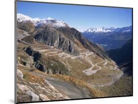 St. Gotthard Pass, with First Autumn Snow on the Mountains, in Ticino, Switzerland-Richard Ashworth-Mounted Photographic Print