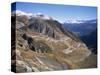 St. Gotthard Pass, with First Autumn Snow on the Mountains, in Ticino, Switzerland-Richard Ashworth-Stretched Canvas