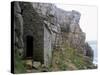 St. Govan's Celtic Chapel Dating from the 11th Century, St. Govan's Head, Wales-Pearl Bucknall-Stretched Canvas