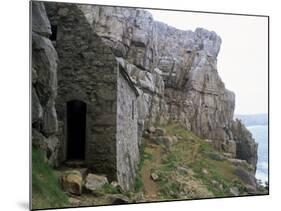 St. Govan's Celtic Chapel Dating from the 11th Century, St. Govan's Head, Wales-Pearl Bucknall-Mounted Photographic Print