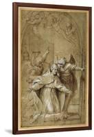 St Gregory Attended by Angels Praying for Souls in Purgatory-Annibale Carracci-Framed Giclee Print