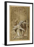 St Gregory Attended by Angels Praying for Souls in Purgatory-Annibale Carracci-Framed Giclee Print