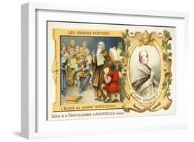 St Gregory the Great, and a School of Gregorian Chant-null-Framed Giclee Print