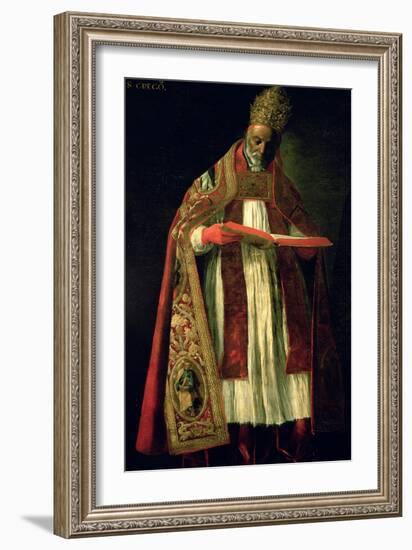 St. Gregory the Great (circa 540-604)-Francisco de Zurbarán-Framed Giclee Print