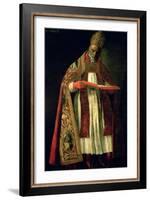 St. Gregory the Great (circa 540-604)-Francisco de Zurbarán-Framed Giclee Print