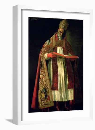 St. Gregory the Great (circa 540-604)-Francisco de Zurbarán-Framed Giclee Print