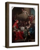 St. Gregory the Great Having Dinner with Christ Pilgrim-Antonio Balestra-Framed Giclee Print