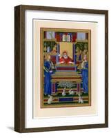 St Gregory the Great Receiving Inspiration from the Holy Spirit, C1490-null-Framed Giclee Print