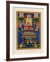 St Gregory the Great Receiving Inspiration from the Holy Spirit, C1490-null-Framed Giclee Print