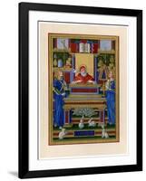 St Gregory the Great Receiving Inspiration from the Holy Spirit, C1490-null-Framed Giclee Print