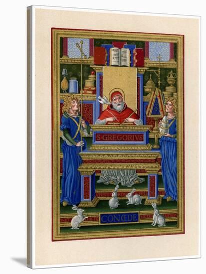 St Gregory the Great Receiving Inspiration from the Holy Spirit, C1490-null-Stretched Canvas