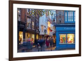 St. Helen's Square at Christmas at Dusk, York, Yorkshire, England, United Kingdom, Europe-Frank Fell-Framed Photographic Print