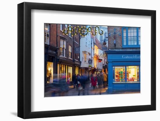 St. Helen's Square at Christmas at Dusk, York, Yorkshire, England, United Kingdom, Europe-Frank Fell-Framed Photographic Print