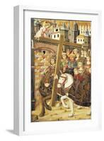 St Helena and Emperor Heraclitus with Holy Cross at Gates of Jerusalem-Miguel Jimenez-Framed Giclee Print