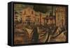 St Hieronymus Leads the Lion to the Monastery-Vittore Carpaccio-Framed Stretched Canvas