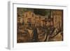 St Hieronymus Leads the Lion to the Monastery-Vittore Carpaccio-Framed Giclee Print