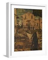 St Hieronymus Leads the Lion to the Monastery-Vittore Carpaccio-Framed Giclee Print