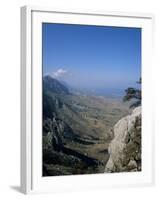 St. Hilarion View to the West Over Karaman Village and Mediterranean, Cyprus, Mediterranean-Christopher Rennie-Framed Photographic Print