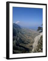 St. Hilarion View to the West Over Karaman Village and Mediterranean, Cyprus, Mediterranean-Christopher Rennie-Framed Photographic Print