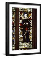 St. Hilda of Whitby holding an ammonite, West window, Hereford Cathedral, 20th century-CM Dixon-Framed Giclee Print