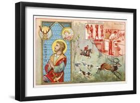 St Hubert, Patron Saint of Hunters-null-Framed Giclee Print