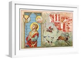 St Hubert, Patron Saint of Hunters-null-Framed Giclee Print