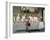 St. Hugh of Cluny in the Refectory of the Carthusians, 1633-Francisco de Zurbarán-Framed Giclee Print