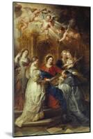 St. Ildefonso Altarpiece, Central Panel Depicting Virgin Mary Presenting a Liturgical Robe-Peter Paul Rubens-Mounted Giclee Print