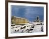 St Isaac's Cathedral and Senate Square, St Petersburg, Russia, 1840S-Louis-Pierre-Alphonse Bichebois-Framed Giclee Print