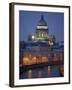 St. Isaac's Cathedral Rises Above the Moyka River in Downtown St. Petersburg, Russia, May 2006.-null-Framed Photographic Print