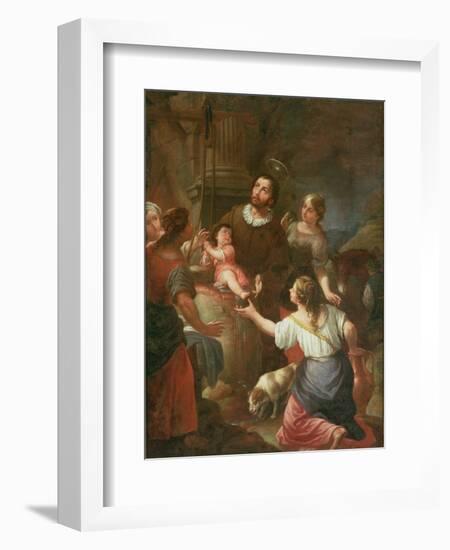 St. Isidore and the Miracle at the Well, School of Madrid-null-Framed Giclee Print