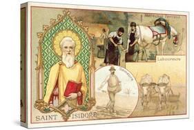 St Isidore, Patron Saint of Farmers and Day Labourers-null-Stretched Canvas