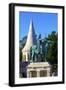 St. Istvan Statue, Fisherman's Bastion, Budapest, Hungary, Europe-Neil Farrin-Framed Photographic Print