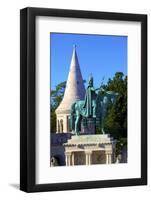 St. Istvan Statue, Fisherman's Bastion, Budapest, Hungary, Europe-Neil Farrin-Framed Photographic Print