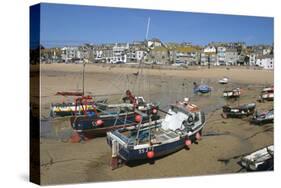 St Ives Harbour at Low Tide, Cornwall-Peter Thompson-Stretched Canvas