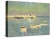 St. Ives Pier (Smeaton's Pier)-William E Osborn-Stretched Canvas
