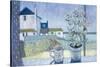 St. Ives Windowsill-Felicity House-Stretched Canvas