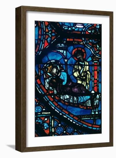 St James appears to Charlemagne in a dream, stained glass, Chartres Cathedral, France, c1225-Unknown-Framed Giclee Print