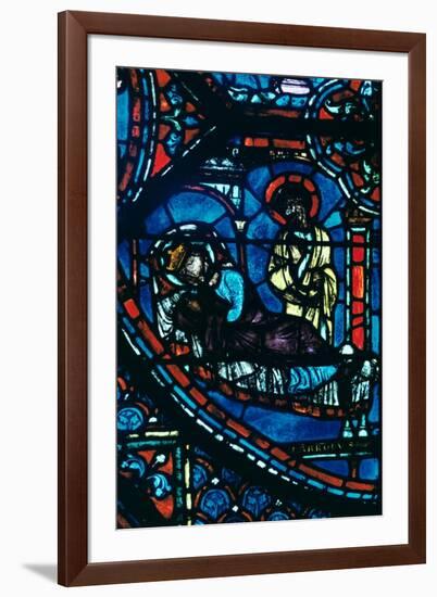 St James appears to Charlemagne in a dream, stained glass, Chartres Cathedral, France, c1225-Unknown-Framed Giclee Print