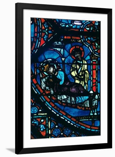 St James appears to Charlemagne in a dream, stained glass, Chartres Cathedral, France, c1225-Unknown-Framed Giclee Print