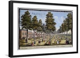St James Palace and Park, London, Showing Formal Planting of Trees in Avenues, 1750-Jacques Rigaud-Framed Giclee Print