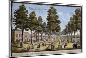 St James Palace and Park, London, Showing Formal Planting of Trees in Avenues, 1750-Jacques Rigaud-Mounted Giclee Print