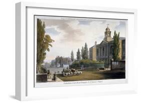 St James's Chapel and Tottenham Court Turnpike, St Pancras, London, 1812-null-Framed Giclee Print