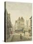 St James's Church and Silver Street Looking into Lower Maudlin Lane, Bristol, 1824-Edward Cashin-Stretched Canvas