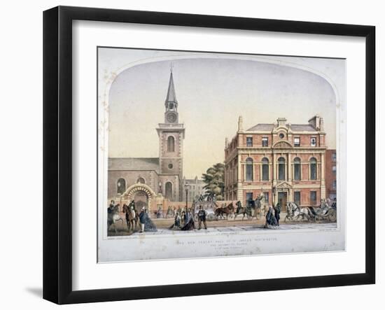 St James's Church, Piccadilly and the New Vestry Hall, London, C1856-Robert Dudley-Framed Giclee Print