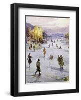 St. James's in the Snow, London, C.1920's-John Sutton-Framed Giclee Print